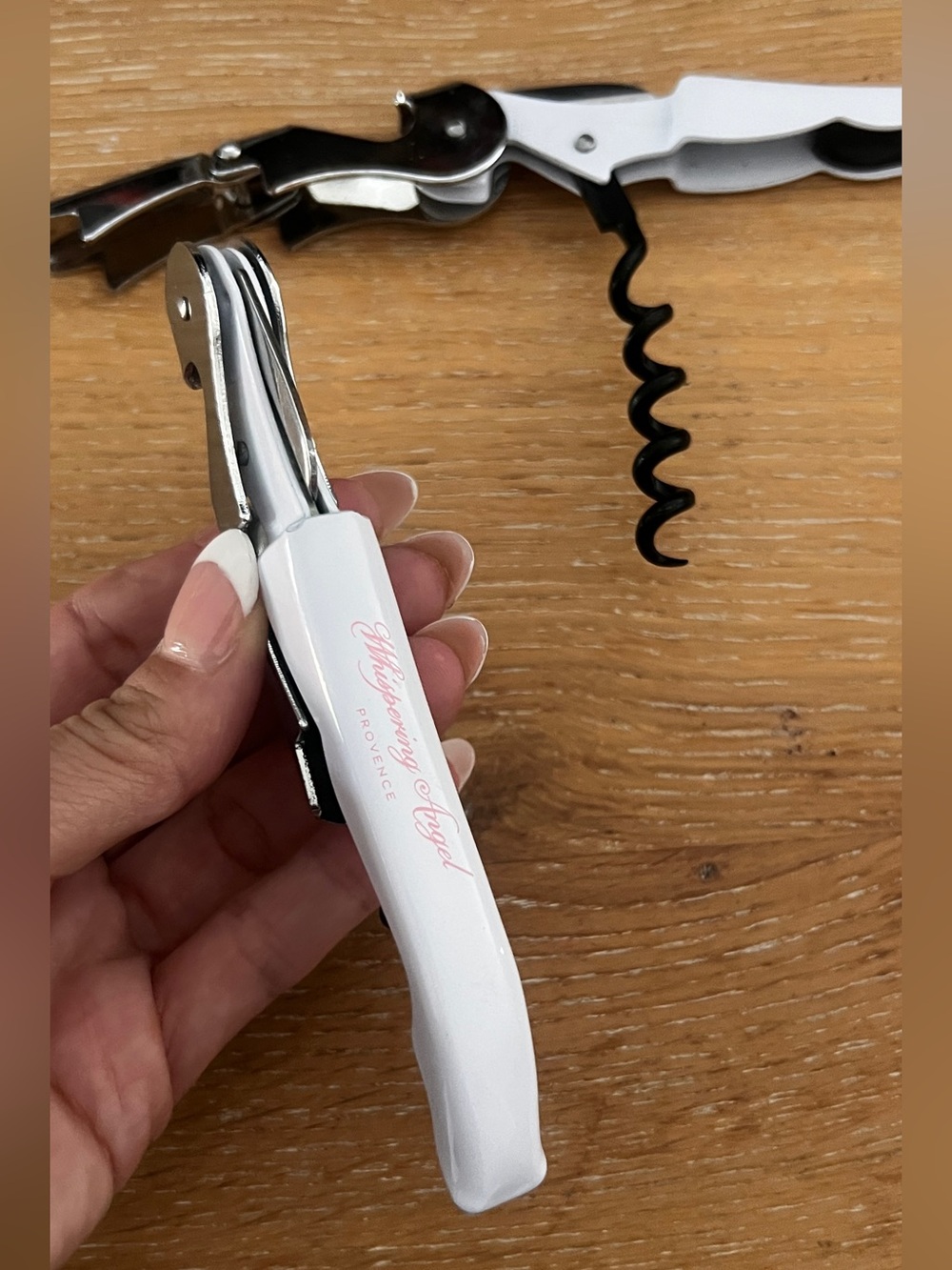 🍷🧺Whispering Angel White Wine Corkscrew Bottle Opener with Foil Cutter🧺🍷